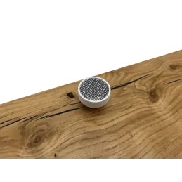 Pomello in legno ARSIA / Bianco – motivo a griglia