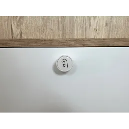 Pomello in legno ARSIA / Bianco - motivo lampada