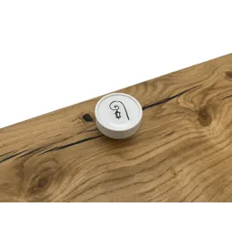 Pomello in legno ARSIA / Bianco - motivo lampada