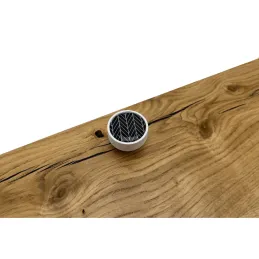 Pomello in legno ARSIA / Bianco - motivo abete nero