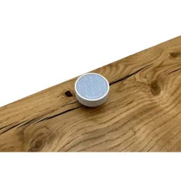 Pomello in legno ARSIA / Bianco - motivo abete blu