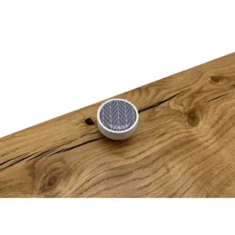 Pomello in legno ARSIA / Bianco – motivo abete grigio