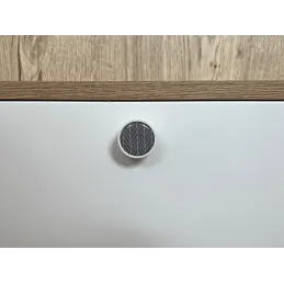 Pomello in legno ARSIA / Bianco – motivo abete grigio