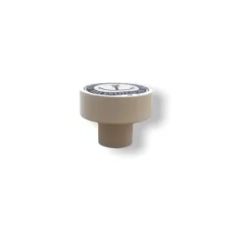 Pomello in legno ARSIA / Bianco – motivo ancora