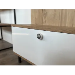 Pomello in legno ARSIA / Bianco – motivo barchetta
