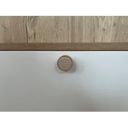 Pomello in legno ARSIA / faggio - triangoli beige