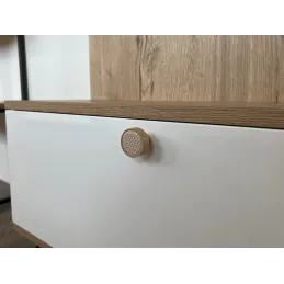 Pomello in legno ARSIA / faggio - triangoli beige