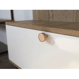 Pomello in legno ARSIA / Faggio - triangoli arancioni