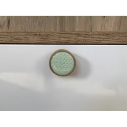 Pomello in legno ARSIA / faggio – triangoli verdi