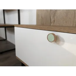 Pomello in legno ARSIA / faggio – triangoli verdi