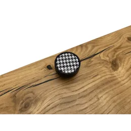 Pomello in legno ARSIA / Nero - motivo design