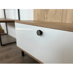 Pomello in legno ARSIA / Nero - motivo design