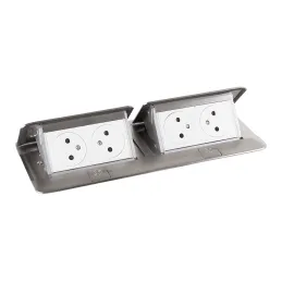 Presa elettrica a scomparsa POP-UP doppia 4x230V / Acciaio inox
