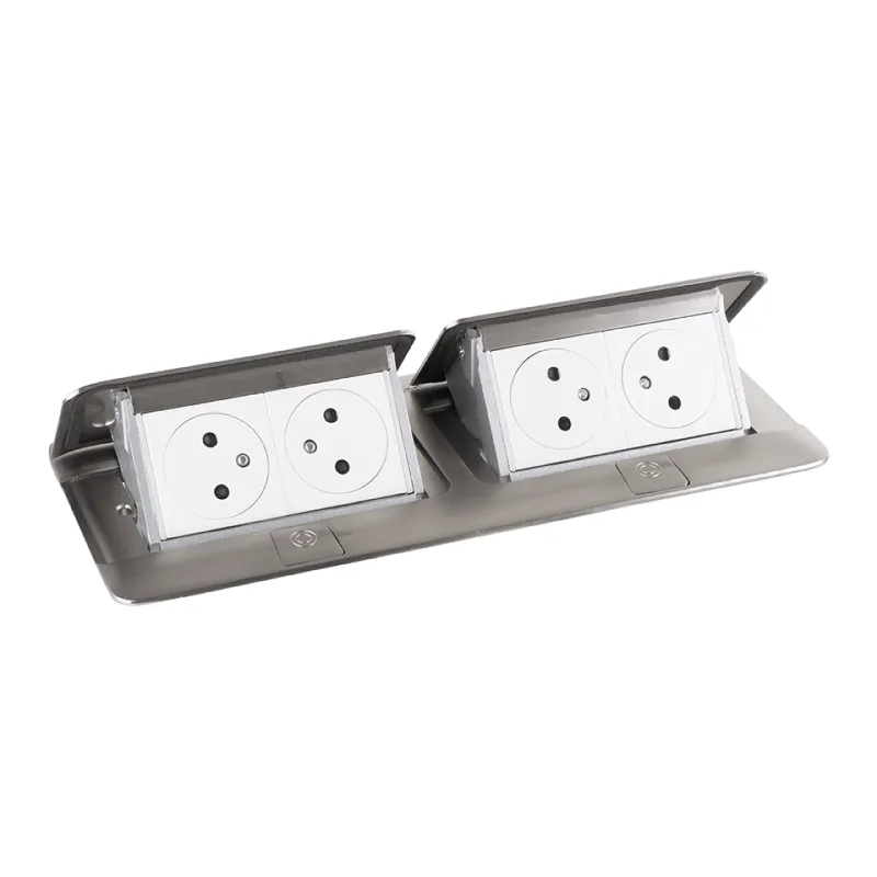 Presa elettrica a scomparsa POP-UP doppia 4x230V / Acciaio inox