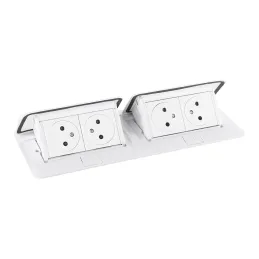Presa elettrica a scomparsa POP-UP doppia 4x230V / Bianco opaco