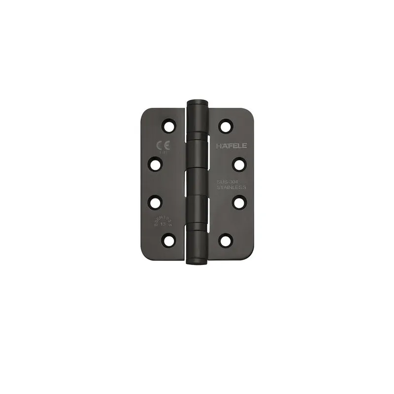 Cerniera articolata per porte interne senza battuta / Acciaio inox nero