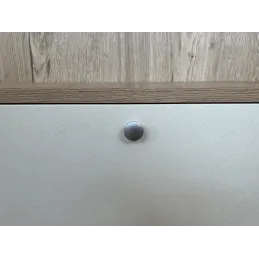 Pomolo a bottone HELGA / Cromo opaco