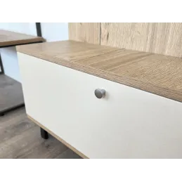 Pomolo a bottone HELGA / Cromo opaco