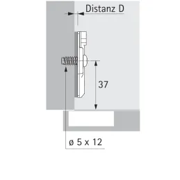 Piastrina per cerniere con viti Euro HETTICH CLIP