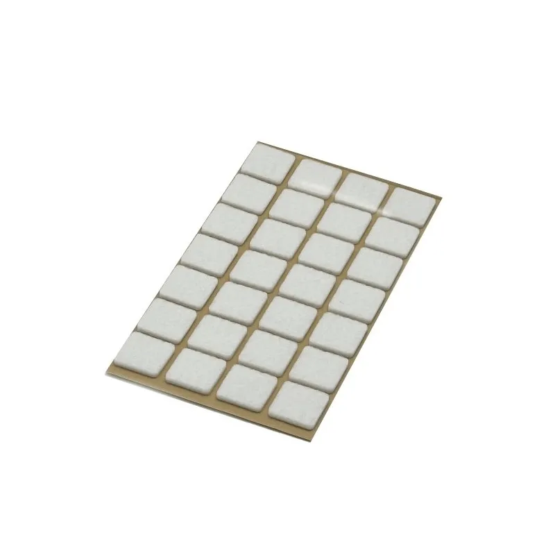 Base adesiva in feltro 20x20 / Bianca - lastra