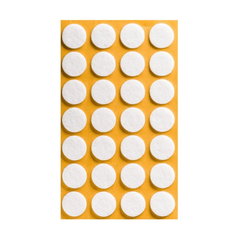 Base in felt adesiva 20 mm / Bianca – foglio