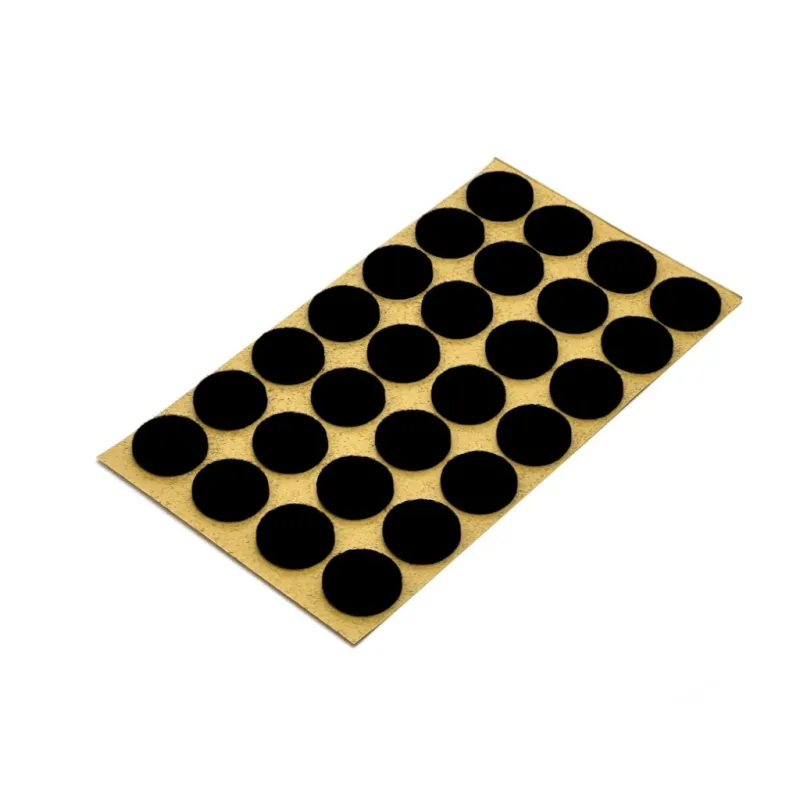 Cuscinetto adesivo in feltro 20 mm / Nero - foglio