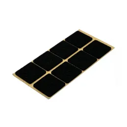 Feltrino adesivo 38x38 mm / Nero – foglio
