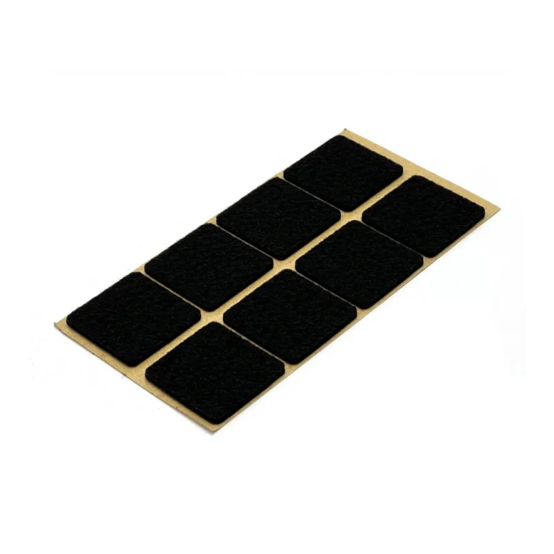 Feltrino adesivo 38x38 mm / Nero – foglio