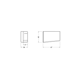 Set di coperture per ferramenta per ante sospese 806 - Sinistra + Destra / Marrone