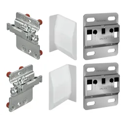 Set di ferramenta per appendere il mobile 807 con copertura – Completo / Bianco