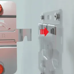 Set di ferramenta per appendere il mobile 807 con copertura – Completo / Bianco