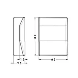 Set di ferramenta per appendere il mobile 807 con copertura – Completo / Bianco