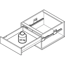 Cassetto con spondina MATRIX BOX P 60 mm / Antracite