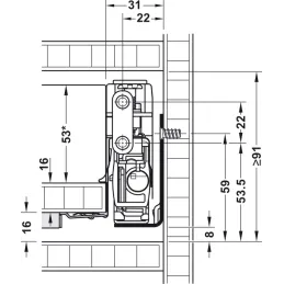 Cassetto con spondina MATRIX BOX P 60 mm / Antracite