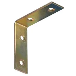Staffa angolare di giunzione 50 x 50 mm - 10 pz / Zinco giallo