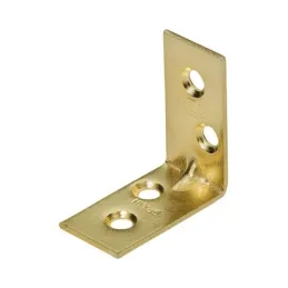 Angolare di giunzione 25 x 25 mm - 10 pz / Zinco giallo