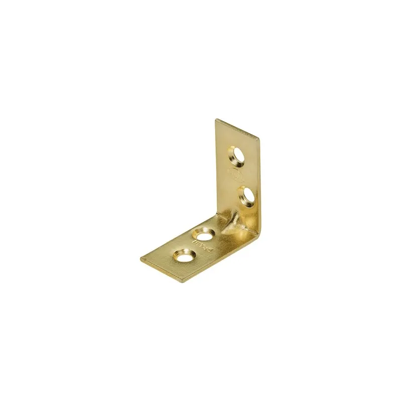 Angolare di giunzione 25 x 25 mm - 10 pz / Zinco giallo
