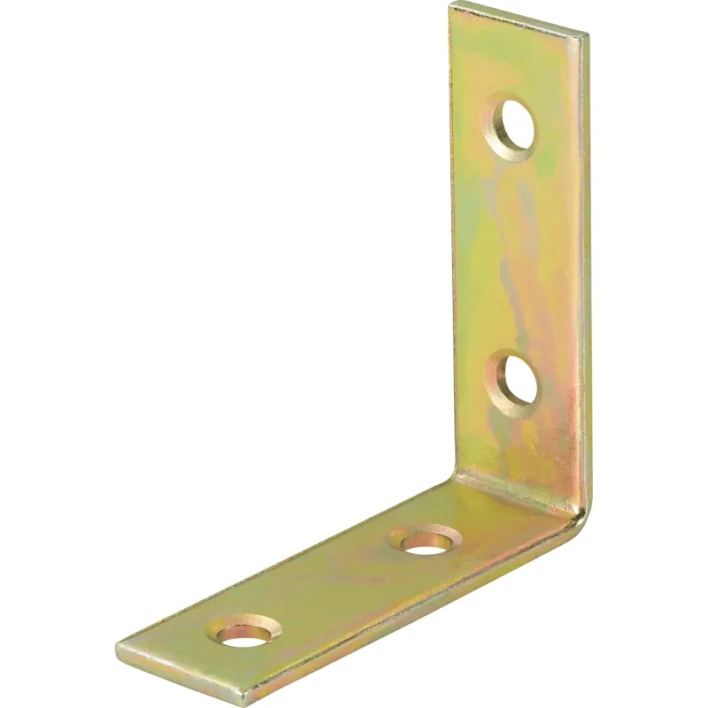 Staffa angolare di giunzione 50 x 50 mm - 10 pz / Zinco giallo