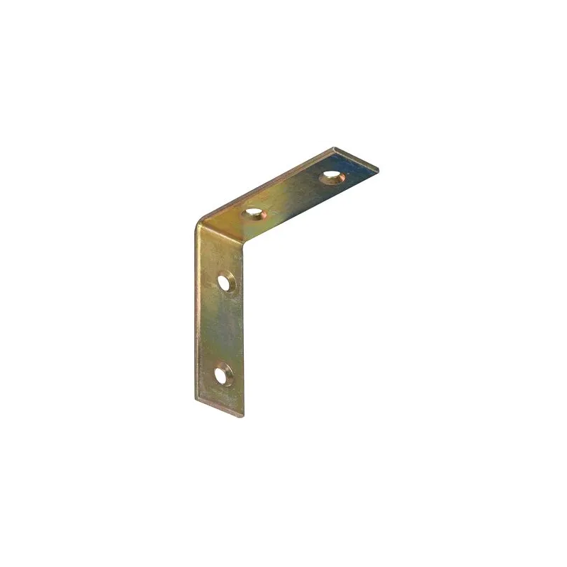 Staffa angolare di giunzione 60 x 60 mm - 10 pz / Zinco giallo