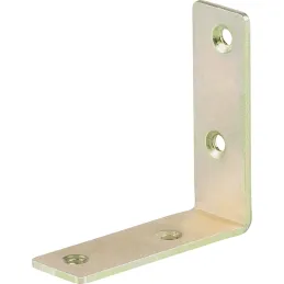 Staffa angolare di giunzione 60 x 60 mm - 10 pz / Zinco giallo