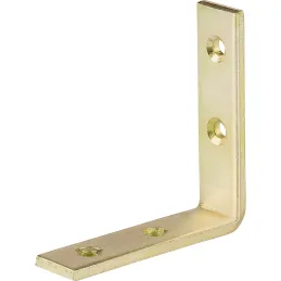 Angolare di giunzione 80 x 80 mm - 10 pz / Zinco giallo