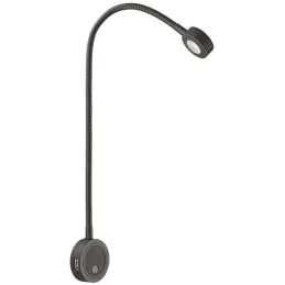Lampada LED per mobili con ricarica USB Loox LED / Nero opaco