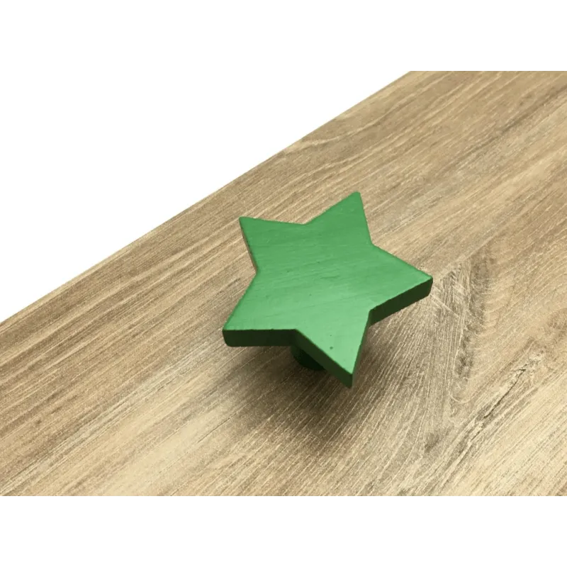 Pomello in legno STAR / Verde