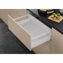 Box da cucina BLUM – Merivobox “E” con ringhiera 40 kg / Bianco seta
