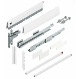 Box da cucina BLUM – Merivobox “E” con ringhiera 40 kg / Bianco seta
