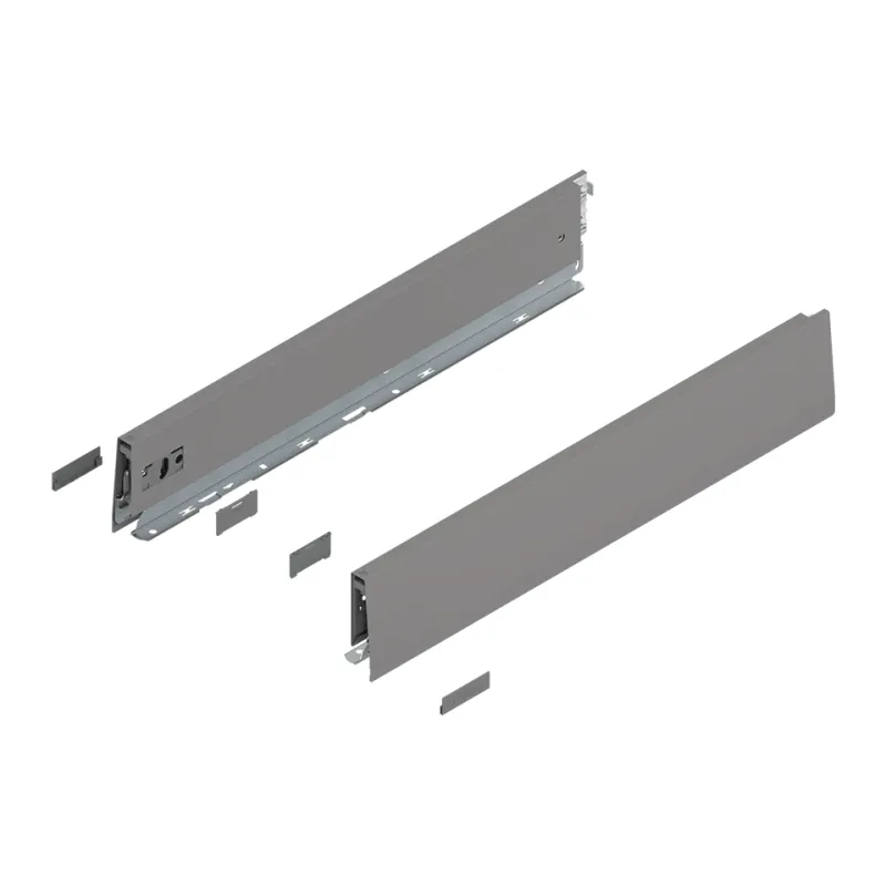 Sponde laterali BLUM Merivobox "M" 91 mm / grigio Indium