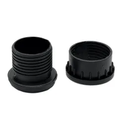 Terminale inferiore regolabile per gambe da tavolo da 60 mm / Nero