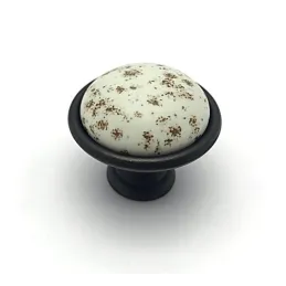 Pomello MOET / Porcellana con motivo – nero anticato
