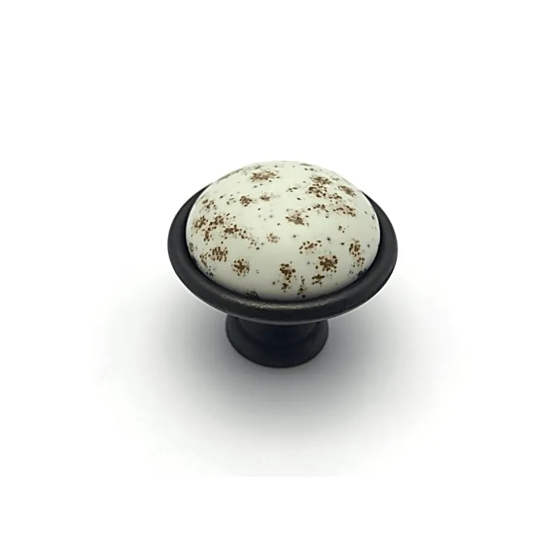 Pomello MOET / Porcellana con motivo – nero anticato