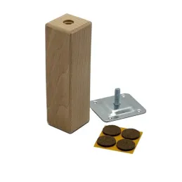 Gamba per mobile in legno 45x45 AGOS / Faggio verniciato